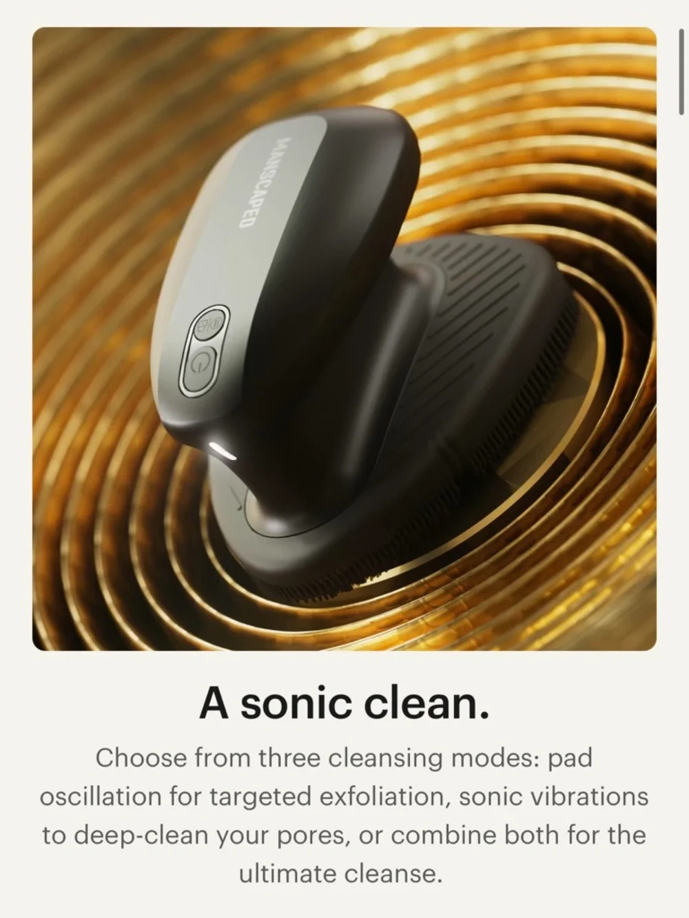 NWT Manscaped The Face Buffer Pro + Power Shave Gel Set - Gray & Copper